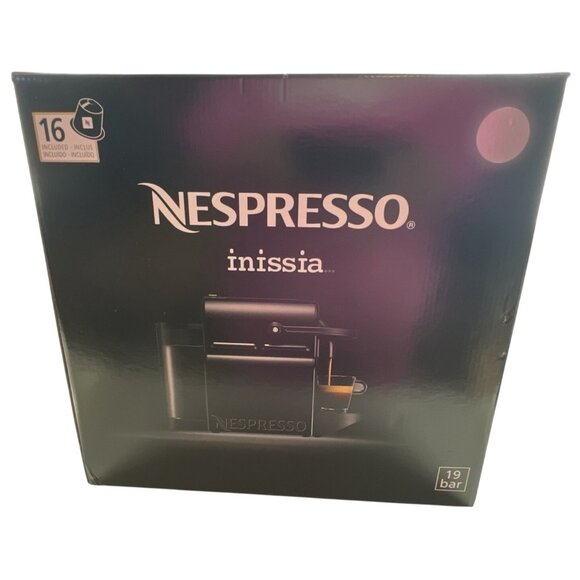 Nespresso Inissia Silver Model D40 Espresso Coffee Maker With Box Tested - Picture 15 of 16